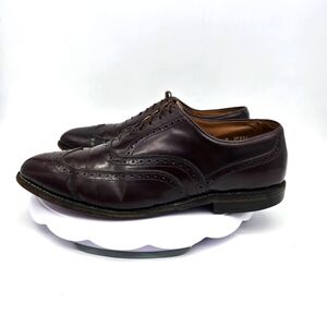 Allen Edmonds Dress Shoe Men's 11 D Chester Wingtip Oxford Burgundy Lace Up